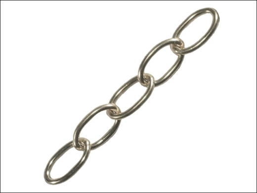 1/2 x 15g Chrome Plated Oval Chain 1.0 Metres 